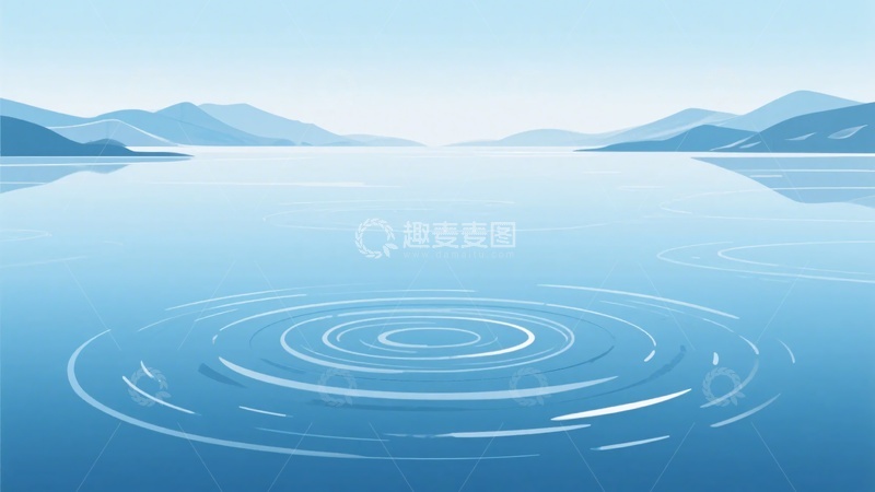高清大图下载【趣麦麦图】-蓝色湖面水波风景图495