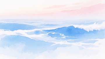 梦幻云海插画背景634
