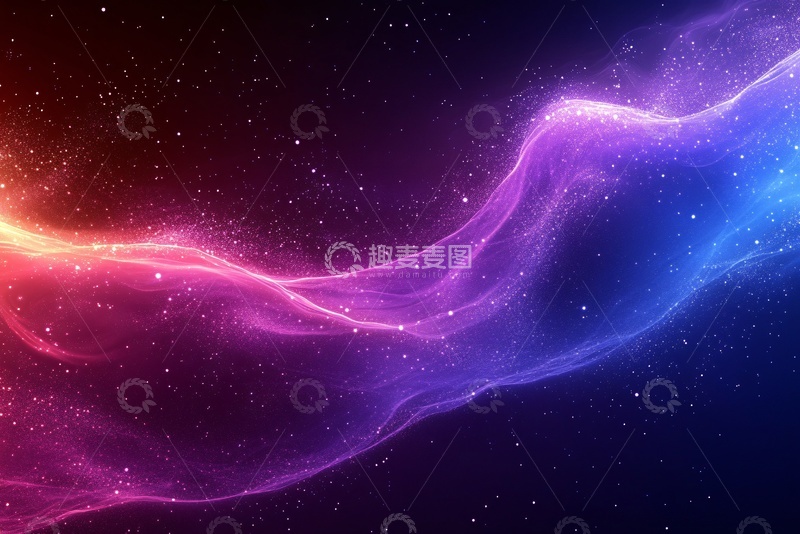 高清大图下载【趣麦麦图】梦幻绚丽的星空光带背景417