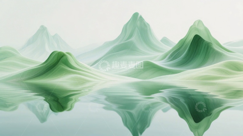 高清大图下载【趣麦麦图】-青绿山水意境图032