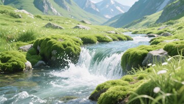 山间溪流的自然美景238