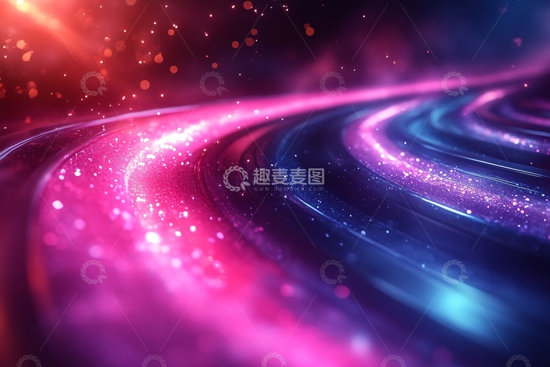 高清大图下载【趣麦麦图】-梦幻炫彩的流动光线背景325