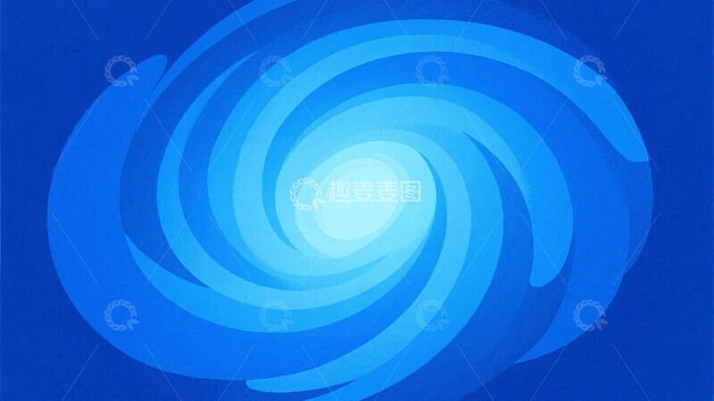 高清大图下载【趣麦麦图】蓝色旋涡插画背景图案674