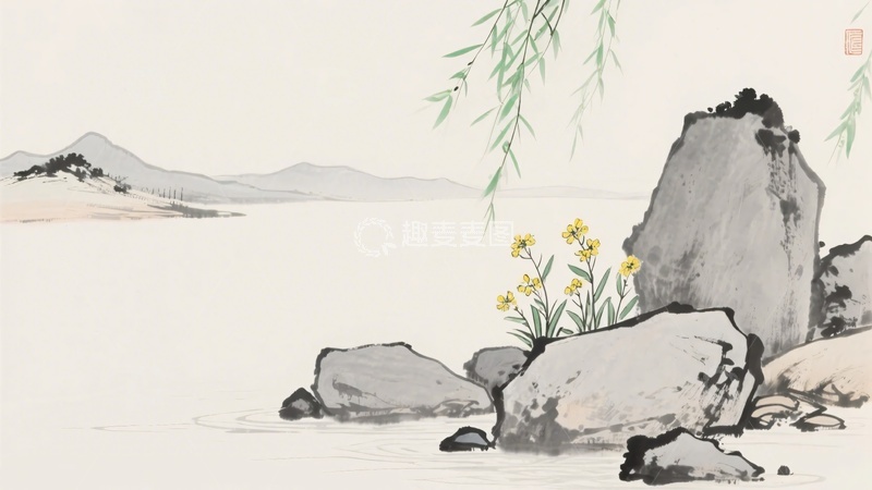 高清大图下载【趣麦麦图】-中式山水花鸟写意画232