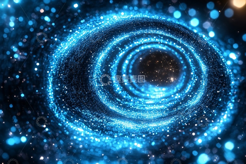 高清大图下载【趣麦麦图】蓝色梦幻星空旋涡背景936