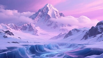 梦幻唯美的雪山风景900