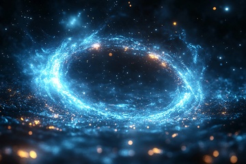 梦幻蓝色宇宙光环景象129