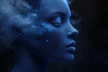 梦幻星空人脸插画186