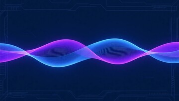 蓝紫渐变动感光波背景图490