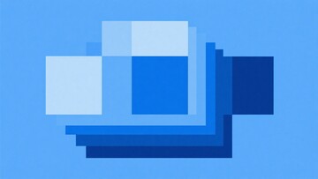蓝色几何图形堆叠图案851