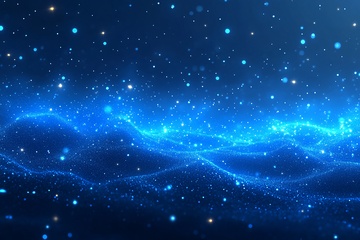 蓝色梦幻星空粒子背景752
