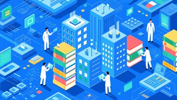 科技城市中的科研场景插画188