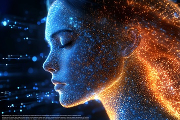科技感人物粒子特效画面842