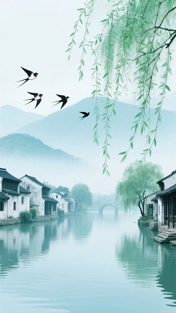 江南水乡春景图192