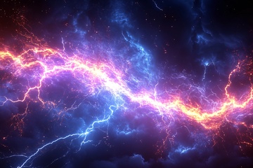 绚丽闪电星空背景图550