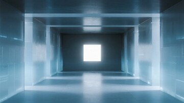 蓝色科幻风格空旷通道221