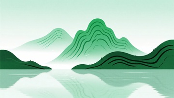 山水插画风景图828