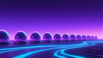 紫色科幻风格灯光场景735
