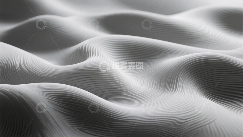 高清大图下载【趣麦麦图】-黑白波浪线条抽象图案865