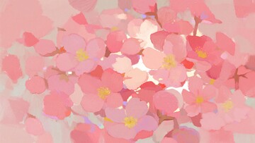 粉色花朵插画994