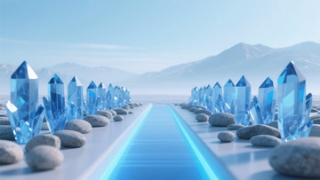 梦幻蓝色水晶景观道路598