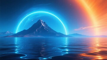 梦幻山水间的奇幻光影景观722