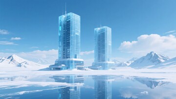 冰雪中的未来感摩天大楼150