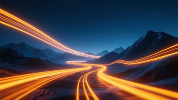 山间道路光轨夜景842