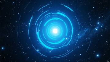 科幻风格星空蓝色光环背景977
