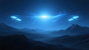 科幻风格的山川星空场景798
