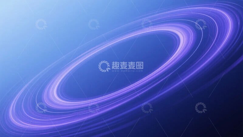 高清大图下载【趣麦麦图】-渐变蓝紫色环形光影背景857