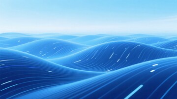 蓝色线条波浪背景图258