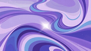 紫色渐变流动线条插画946