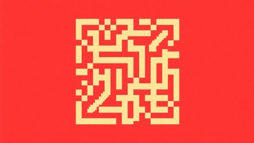 红色背景金色图案装饰图861