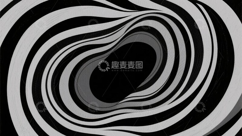 高清大图下载【趣麦麦图】黑白旋涡抽象图案754