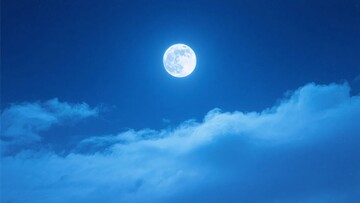 夜空中的明月与云朵794