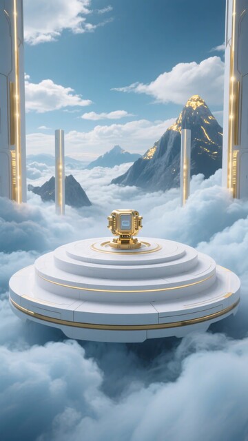 云端之上的金色宝石场景412