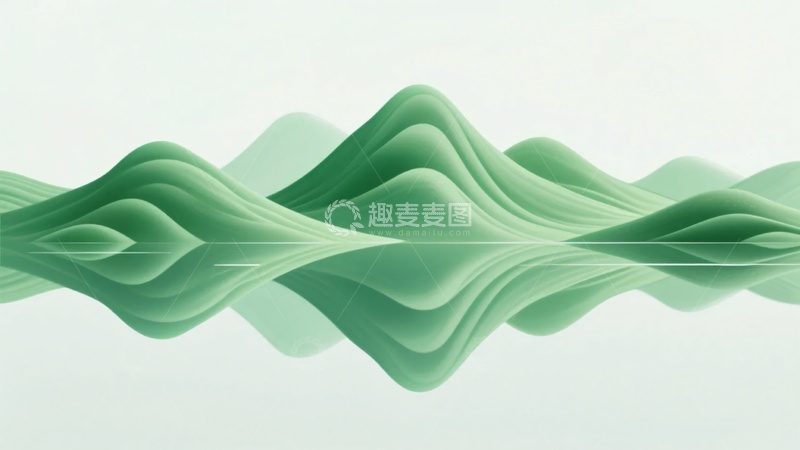 高清大图下载【趣麦麦图】-绿色山峦倒影抽象画面279