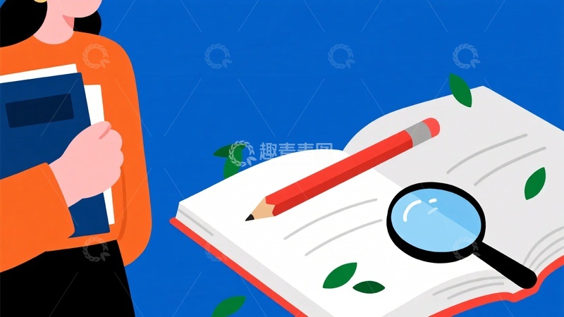 高清大图下载【趣麦麦图】插画中的学习场景元素558