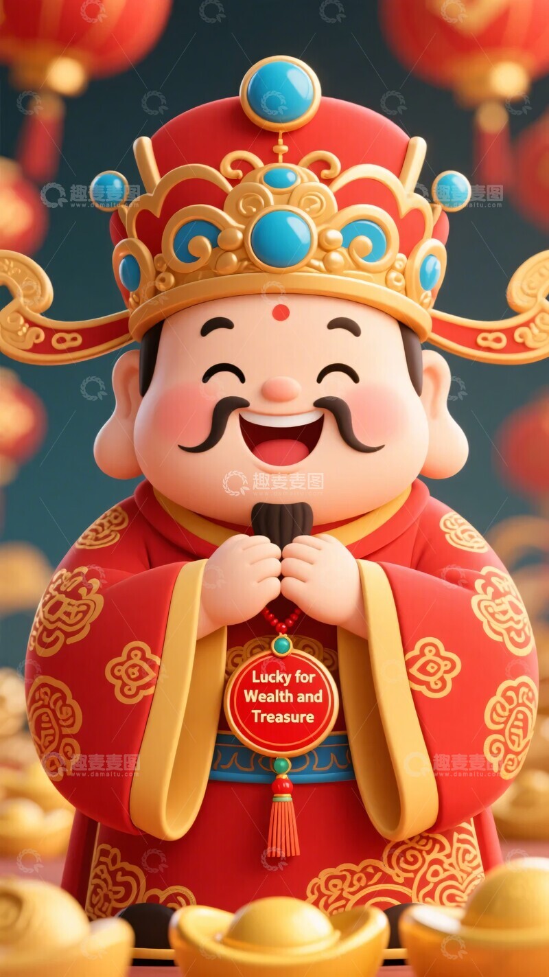 高清大图下载【趣麦麦图】可爱财神形象贺新年469