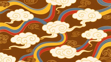 中式云纹彩色图案背景900