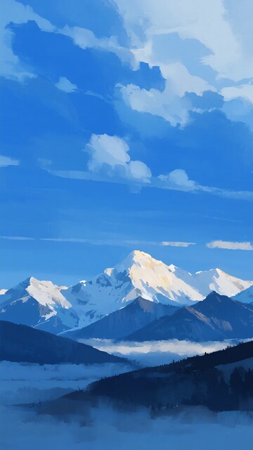 雪山云海美丽景象734