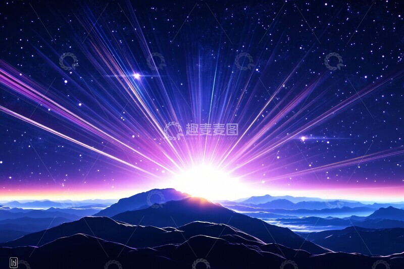 高清大图下载【趣麦麦图】-星空下的壮丽山景851