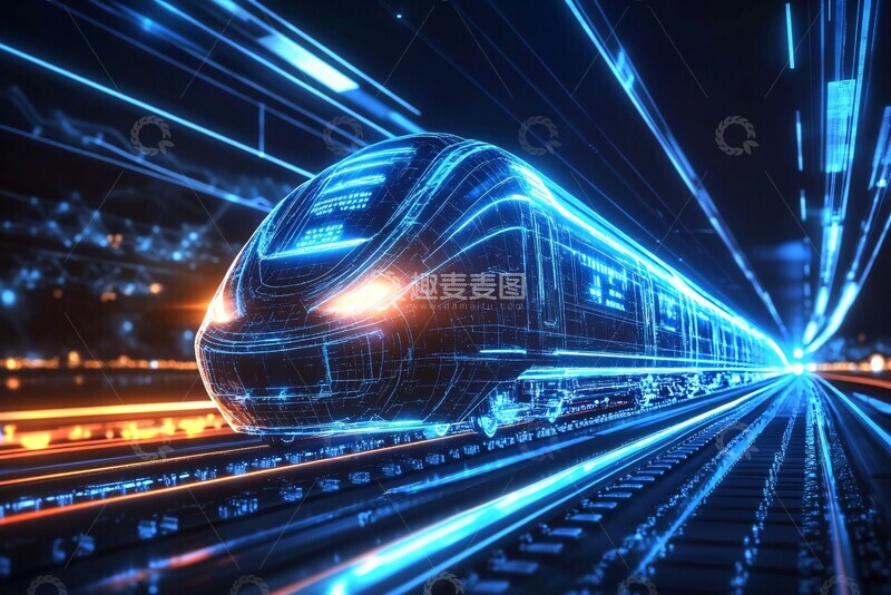 高清大图下载【趣麦麦图】-科技感十足的未来列车339