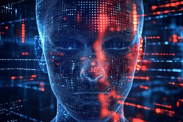 科技感数字人脸图像254