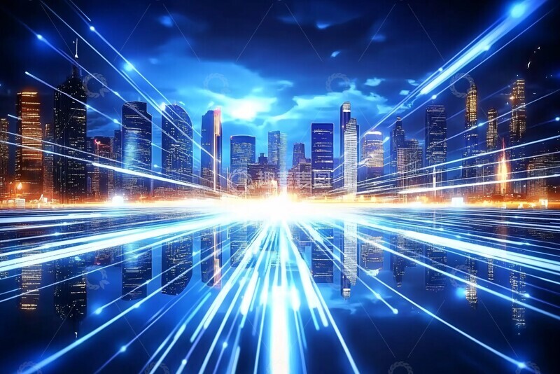 高清大图下载【趣麦麦图】-未来感都市光影夜景861