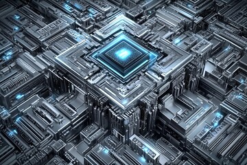 科技感芯片与电路场景820