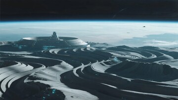 科幻风格的外星地貌景观529