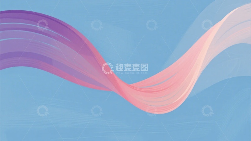 高清大图下载【趣麦麦图】-蓝底渐变彩色波浪线条507