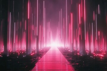 霓虹光影科幻通道场景565